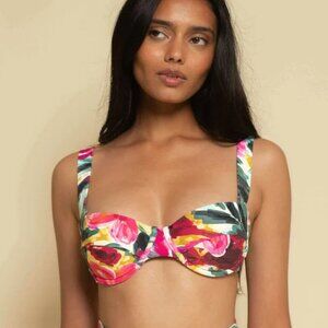 NWT MONTCE ISLA FLORAL BUSTIER BIKINI TOP